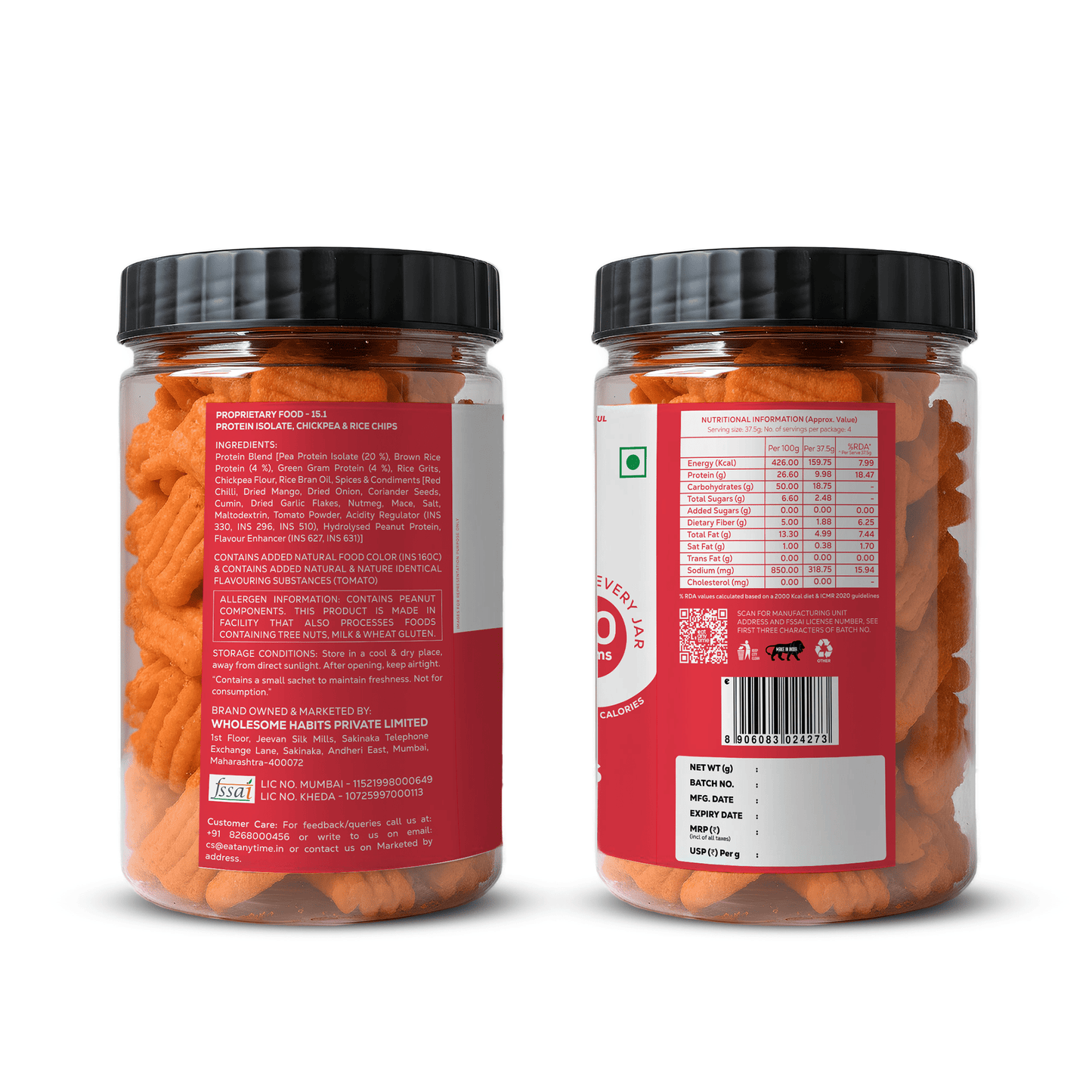 Tangy Tomato Protein Chips | 40 grams protein