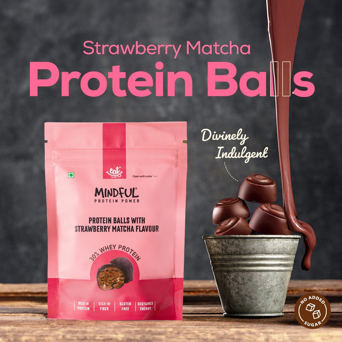 Strawberry Matcha Protein Balls