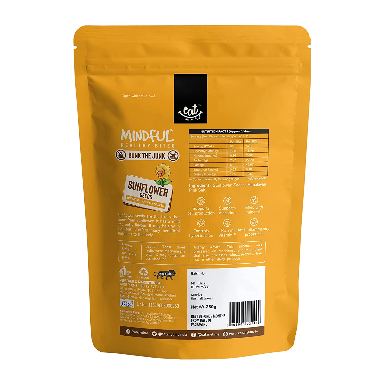 benefits of sunflower seeds  - EAT Anytime