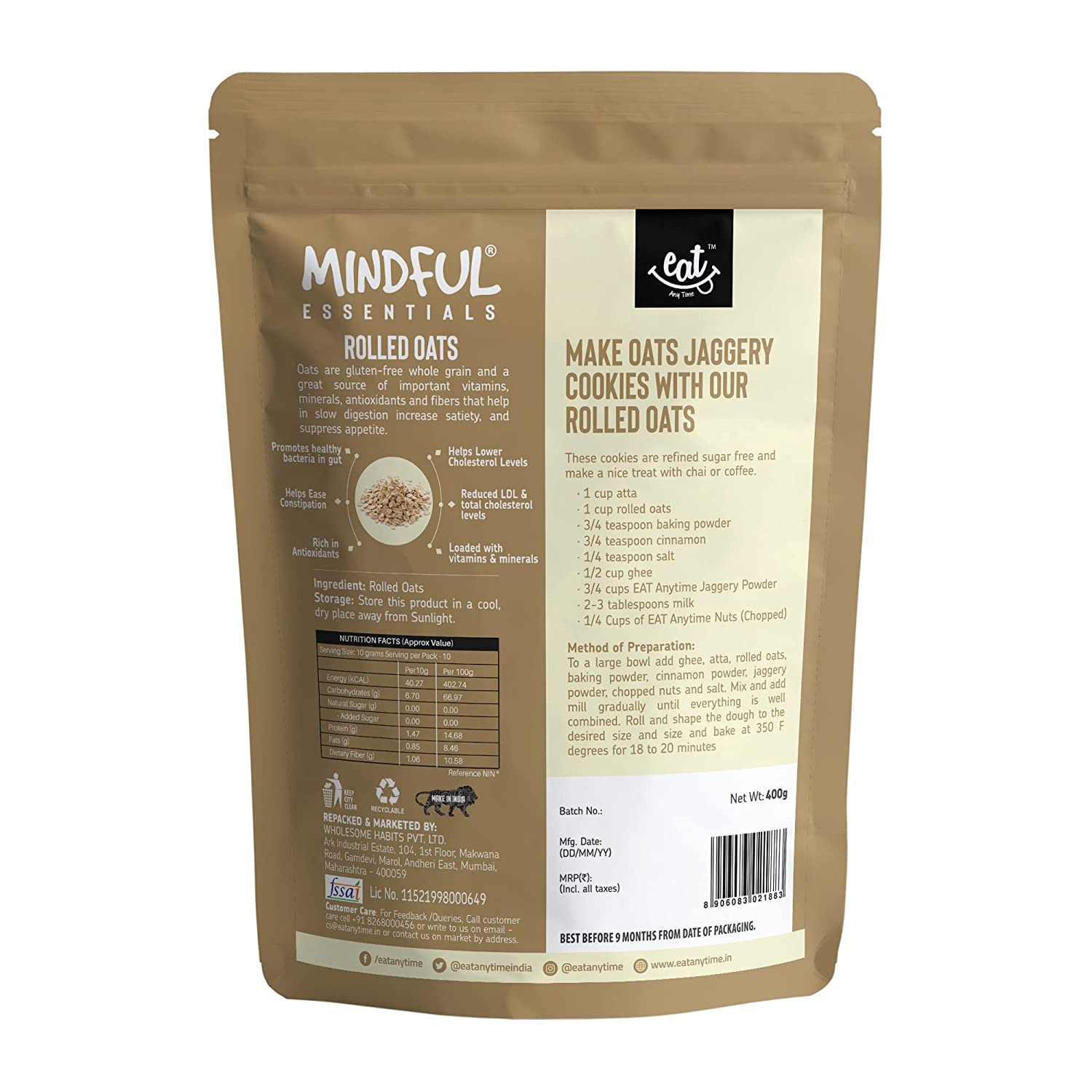 Shop Rolled Oats Online - EAT Anytime