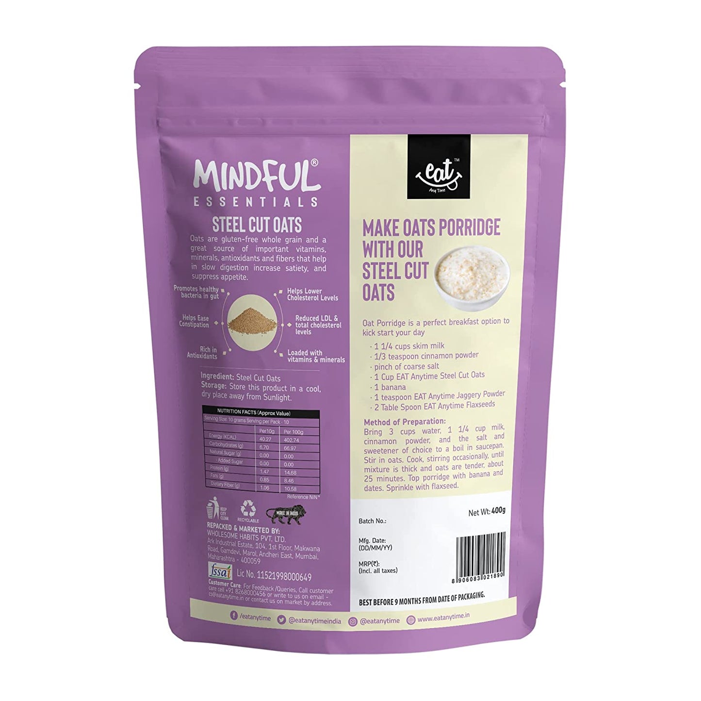 Steel Cut Oats Price - EAT Anytime