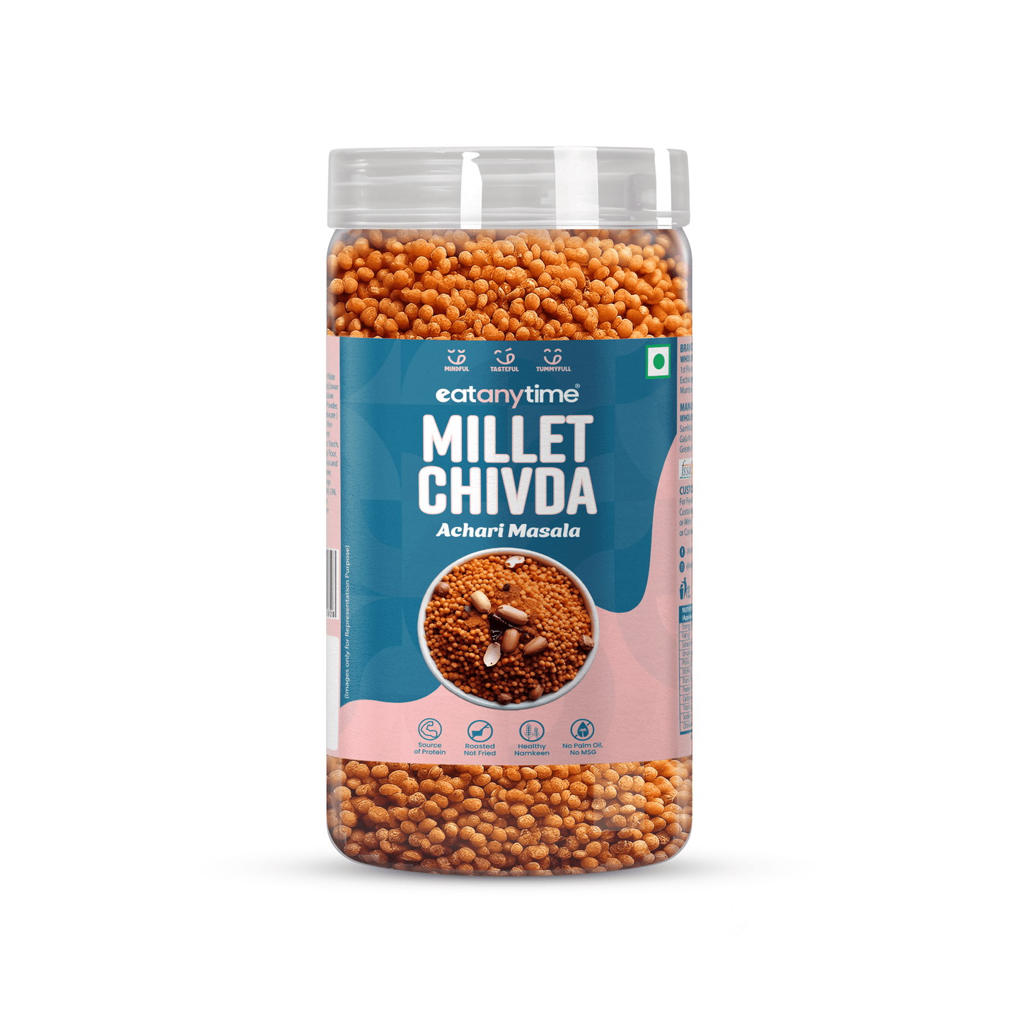 Achari Millet Chivda - Roasted | Protein-Packed | | No Palm Oil |  300g