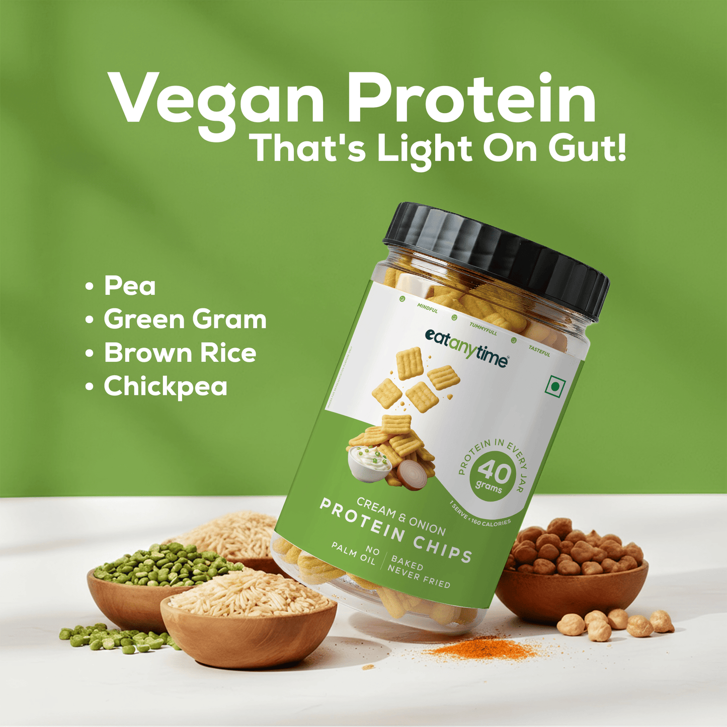 Cream N Onion Protein Chips | 40 grams protein