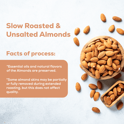 Slow drum Roasted and Unsalted Almond Jar - 450g