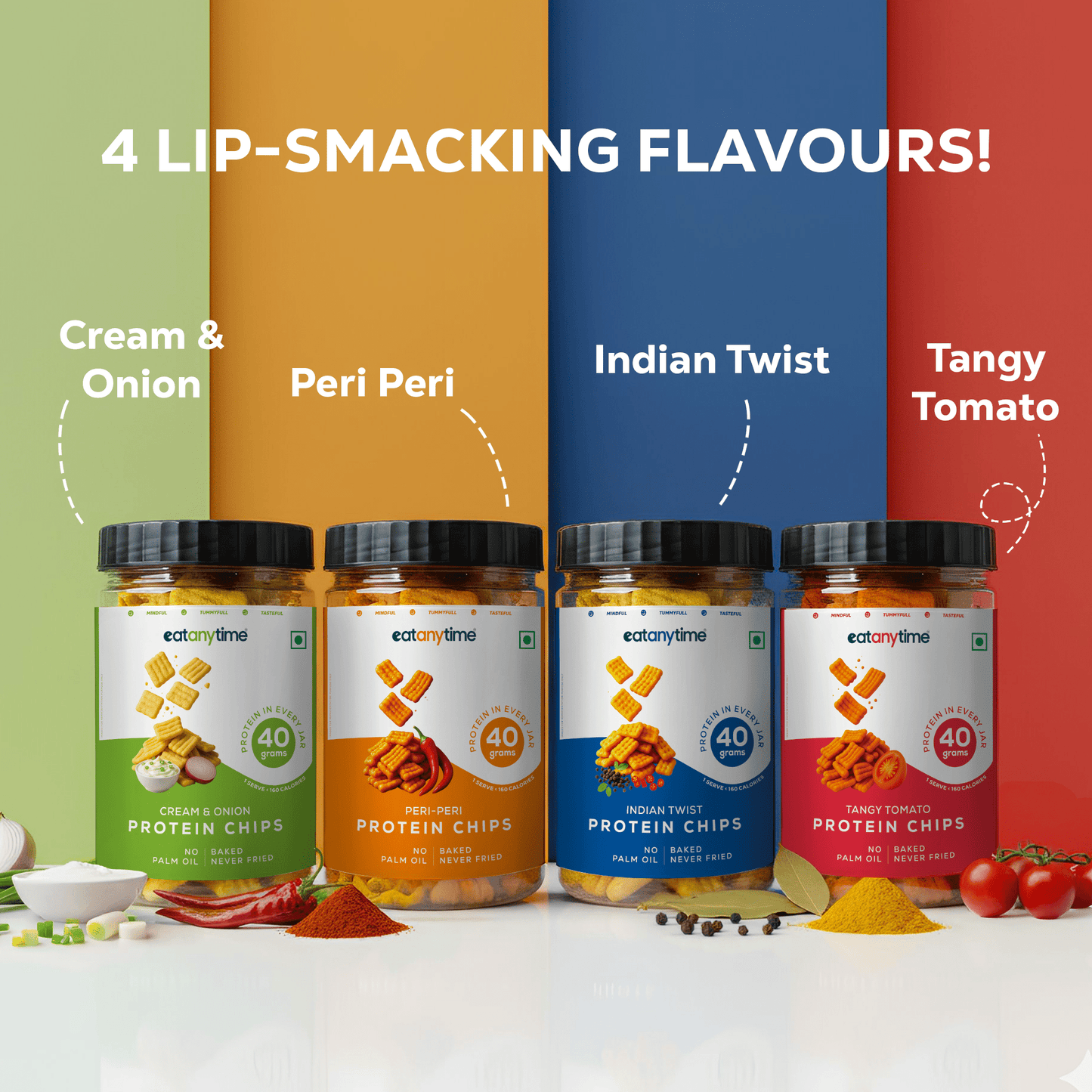 Cream N Onion Protein Chips | 40 grams protein