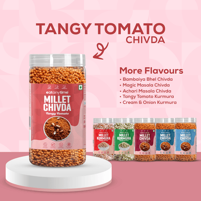 Tangy Tomato Millet Chivda - Roasted | Protein-Packed | No Palm Oil | 300g