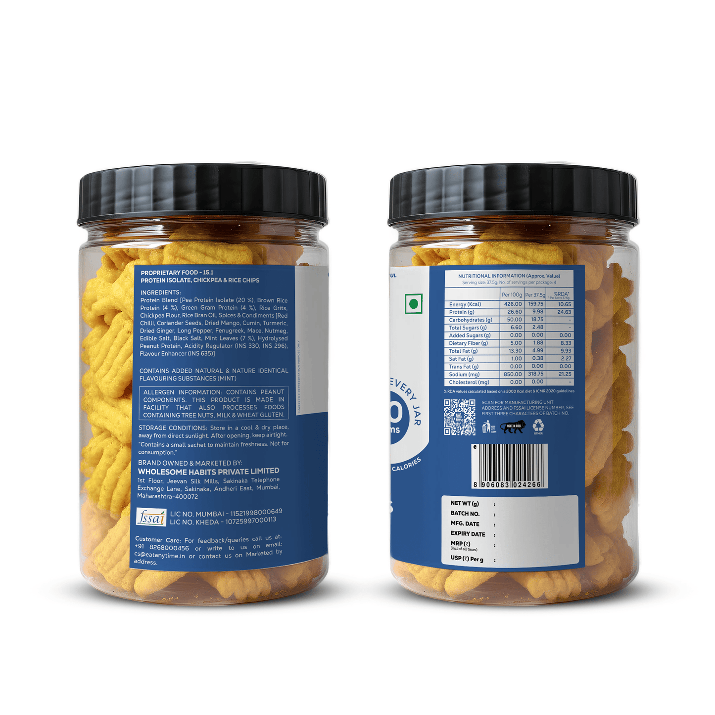 Indian Twist Protein Chips | 40 grams protein