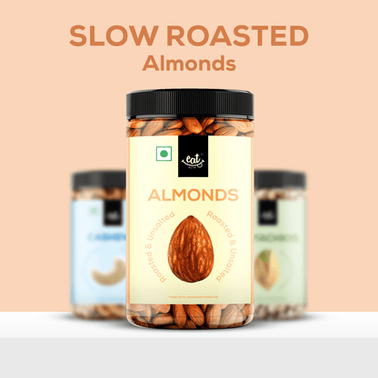 Slow drum Roasted and Unsalted Almond Jar - 450g