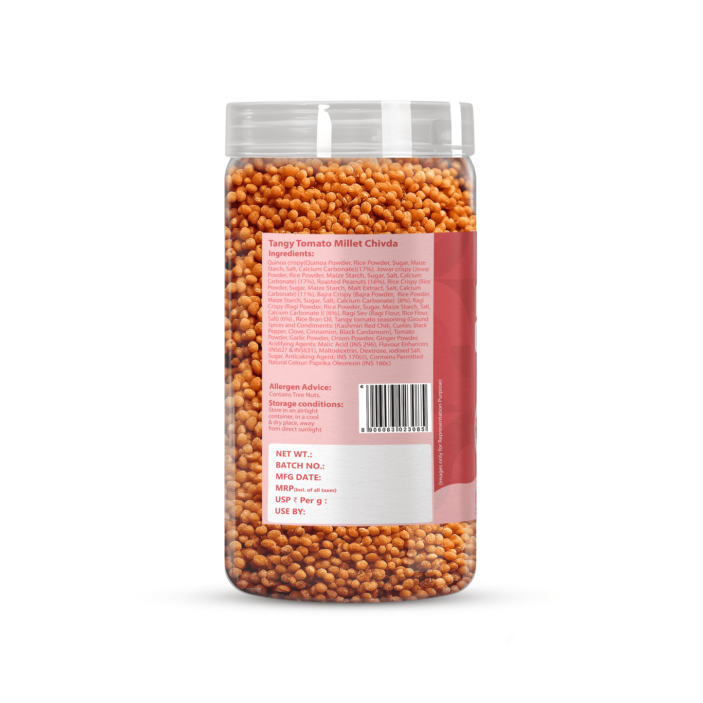 Tangy Tomato Millet Chivda - Roasted | Protein-Packed | No Palm Oil | 300g