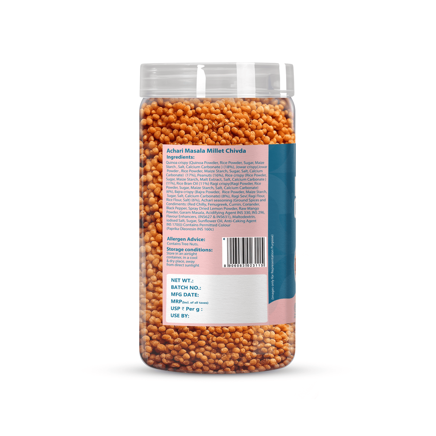 Achari Millet Chivda - Roasted | Protein-Packed | | No Palm Oil |  300g