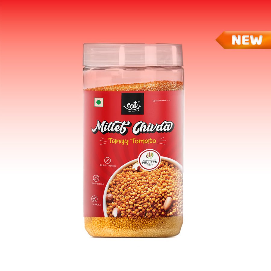 Tangy Tomato Millet Chivda - Roasted | Protein-Packed | No Palm Oil |  Pack of 10