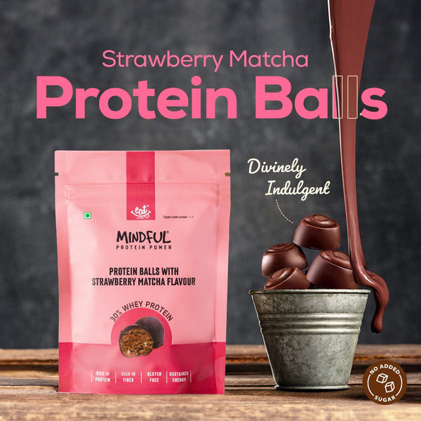 Strawberry Matcha Protein Balls