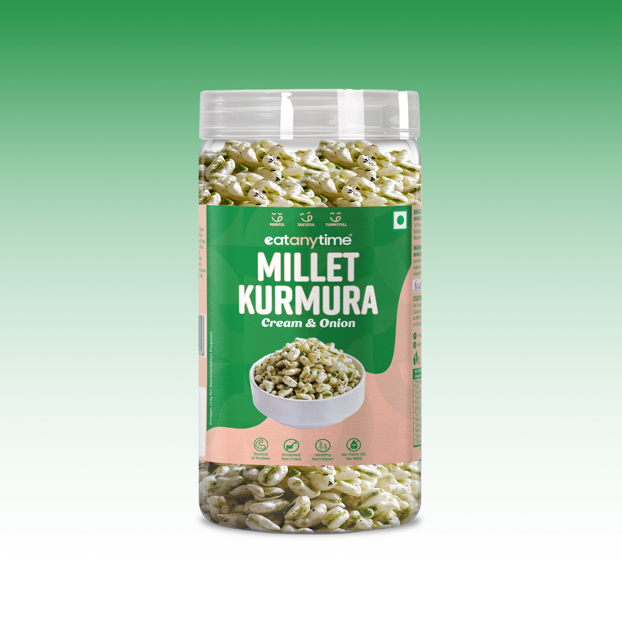Oil Eating Powder Cream & Onion Millet Kurmura - Roasted | Protein-Packed | No Palm Oil ...