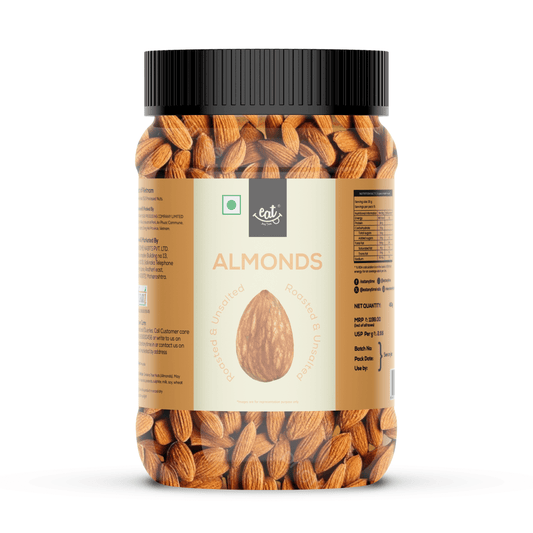 Slow drum Roasted and Unsalted Almond Jar - 450g