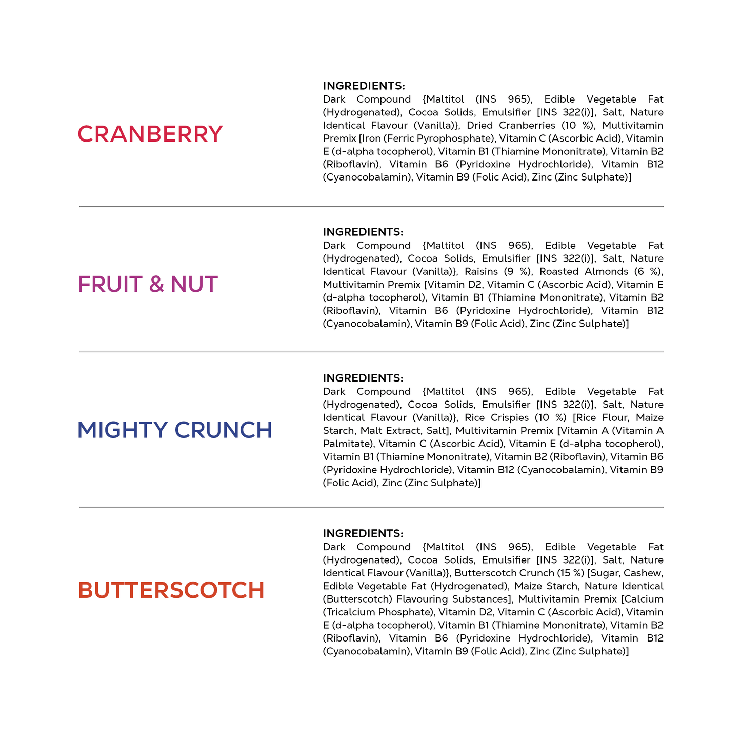 Chocobuddies | Multivitamin Enriched Chocolates - Assorted Flavours