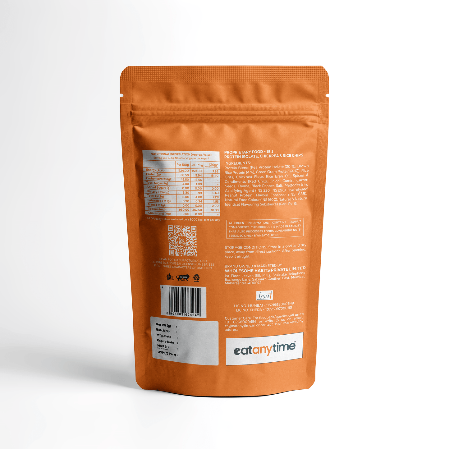 Peri Peri Protein Chips | 40 grams protein