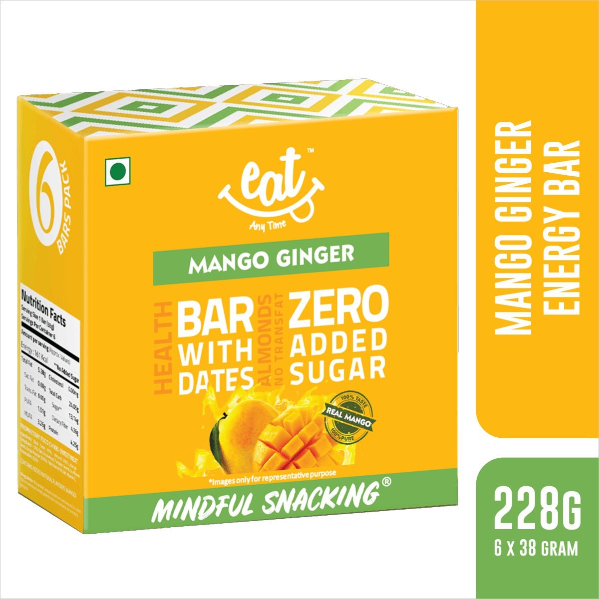 of Eat Anytime's Mango and Ginger Bars. Shop, Delight Online