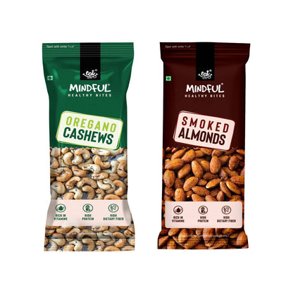 Oregano Cashews 50g + Smoked Almonds 50g