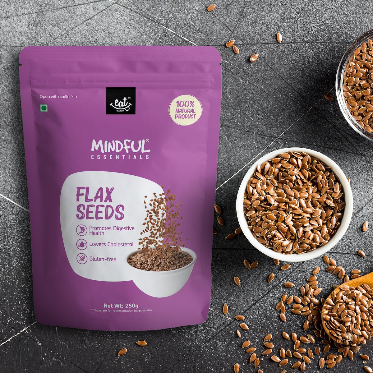 Mindful Flax Seeds 250g Pack - Eatanytime