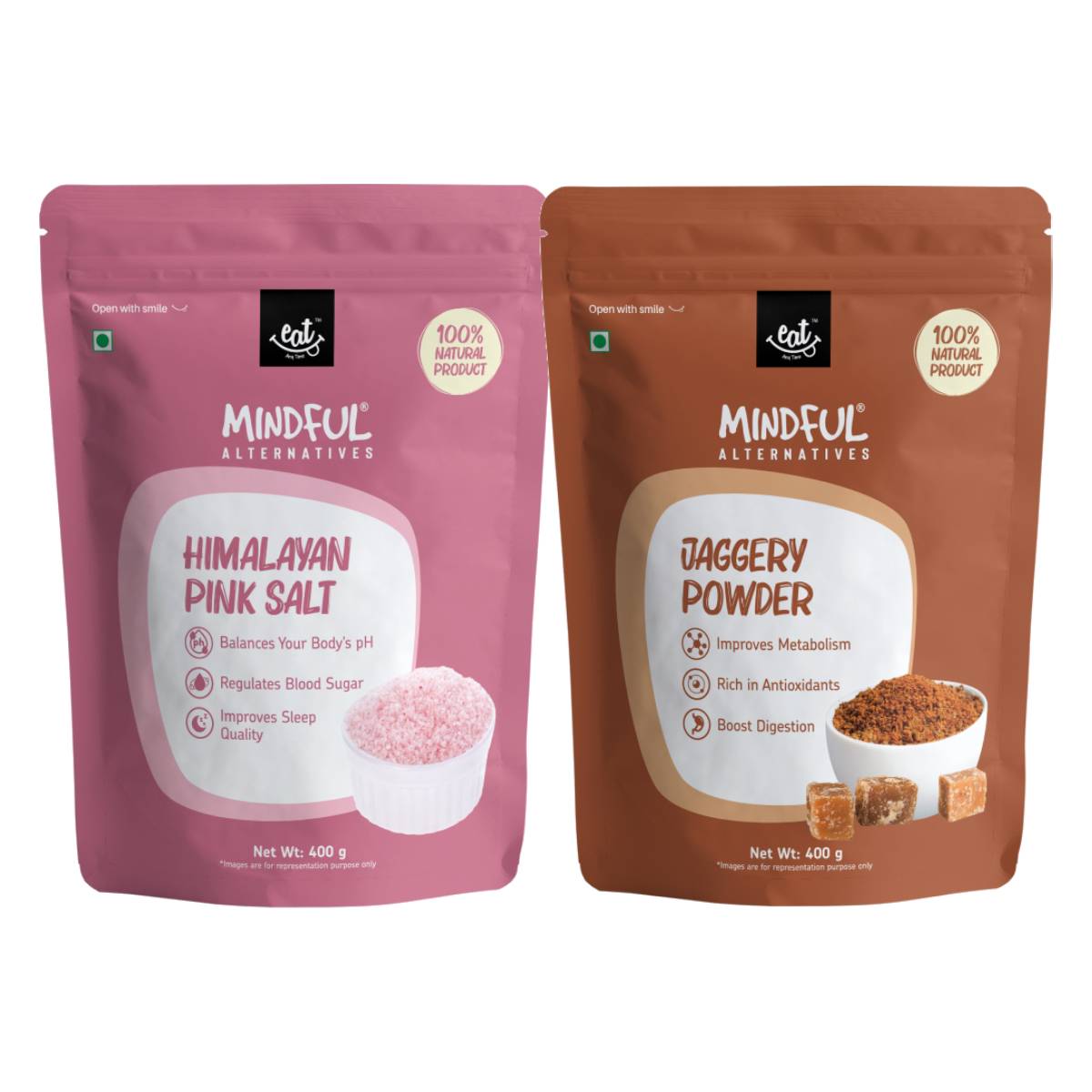 Jaggery Powder & Pink Salt